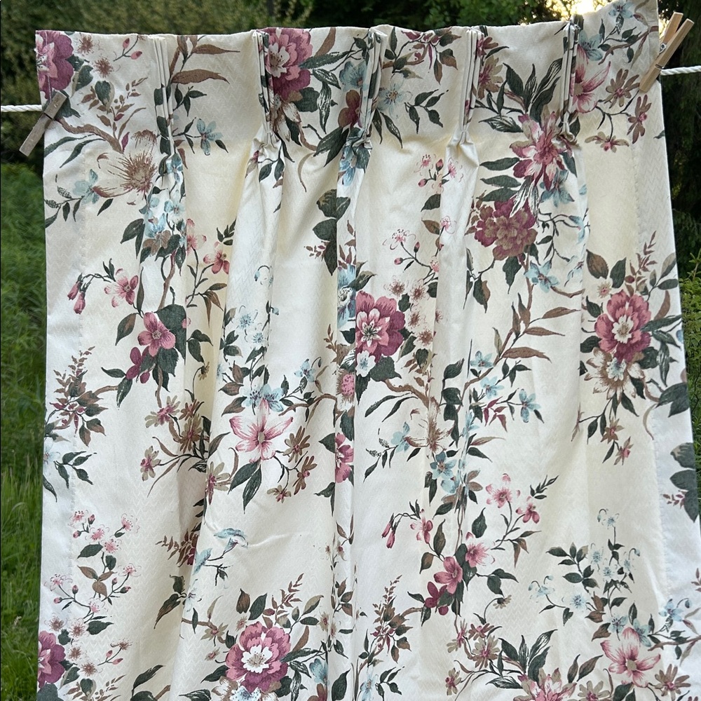 Vintage Burlington Insulated Draperies 6 Panels 24” X 63” Cottage Grandma